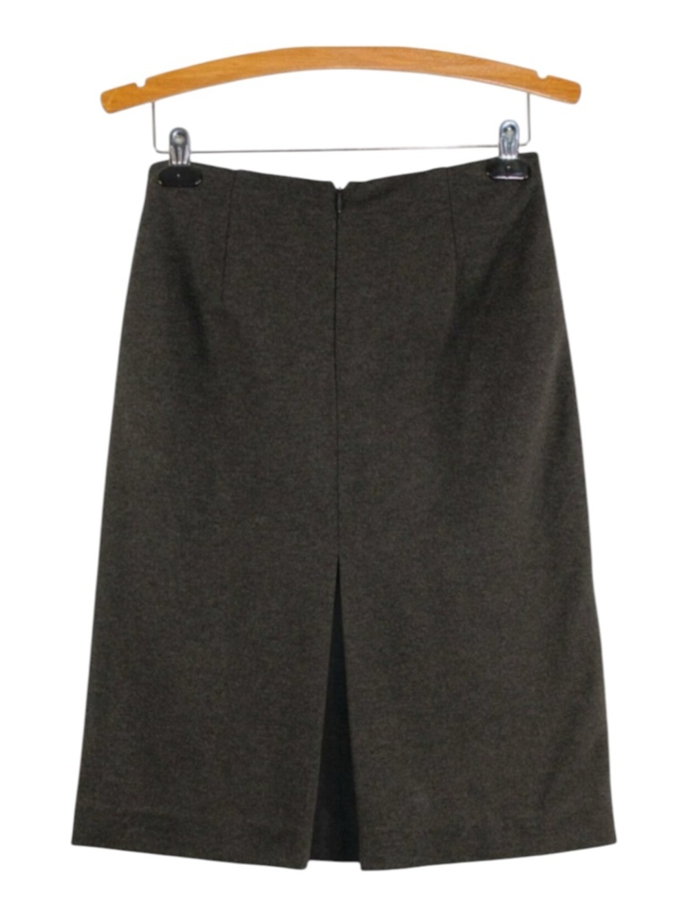 Ann Taylor Charcoal Gray A-Line Skirt Sz 0 Knee Length Career Neutral EUC